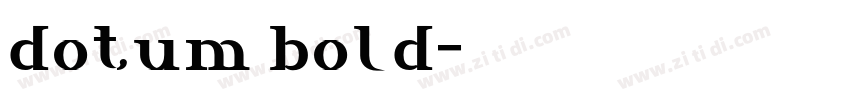 dotum bold字体转换